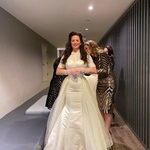 Ivory Tulle Wedding Overskirt